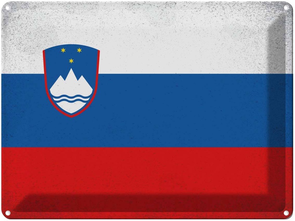 [LA-120250] Blechschild 30x40 cm Slowenien Slovenia Flagge Fahne Wappen