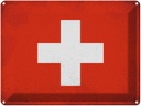 Blechschild 30x40 cm Schweiz Switzerland Flagge Fahne Wappen