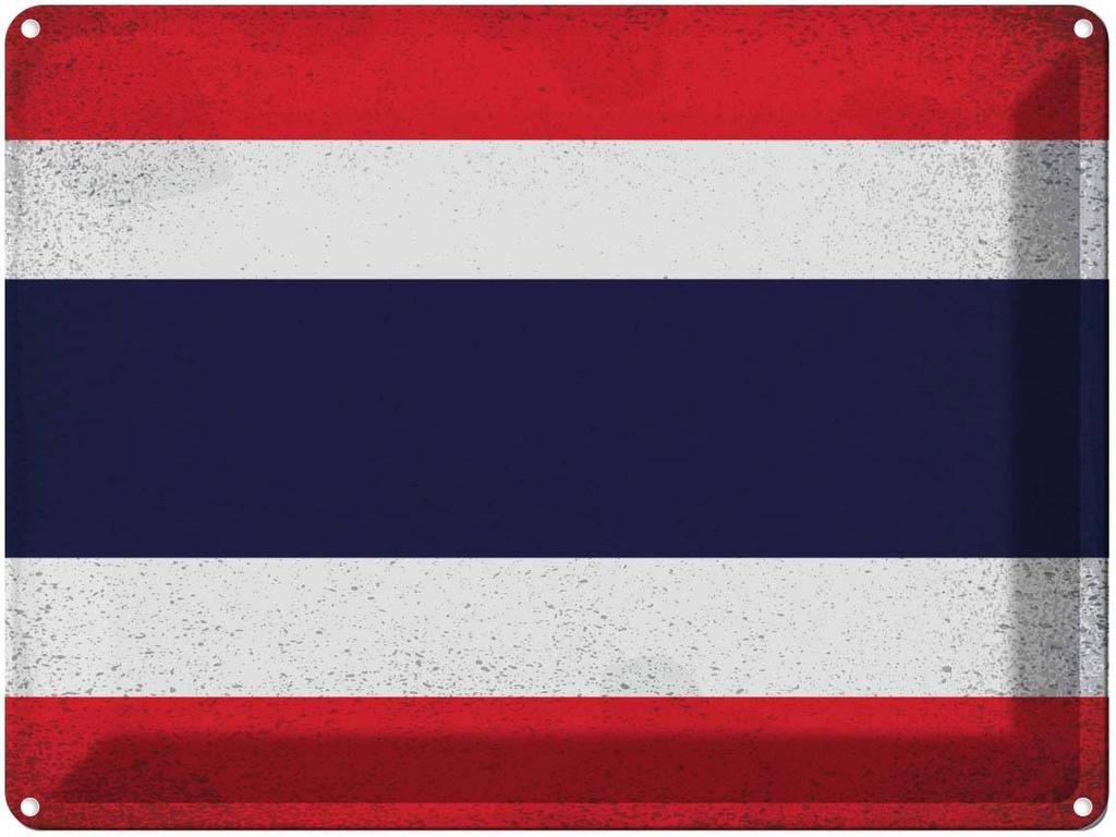 [LA-120266] Blechschild 30x40 cm Thailand Flagge Fahne Wappen