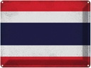 Blechschild 30x40 cm Thailand Flagge Fahne Wappen