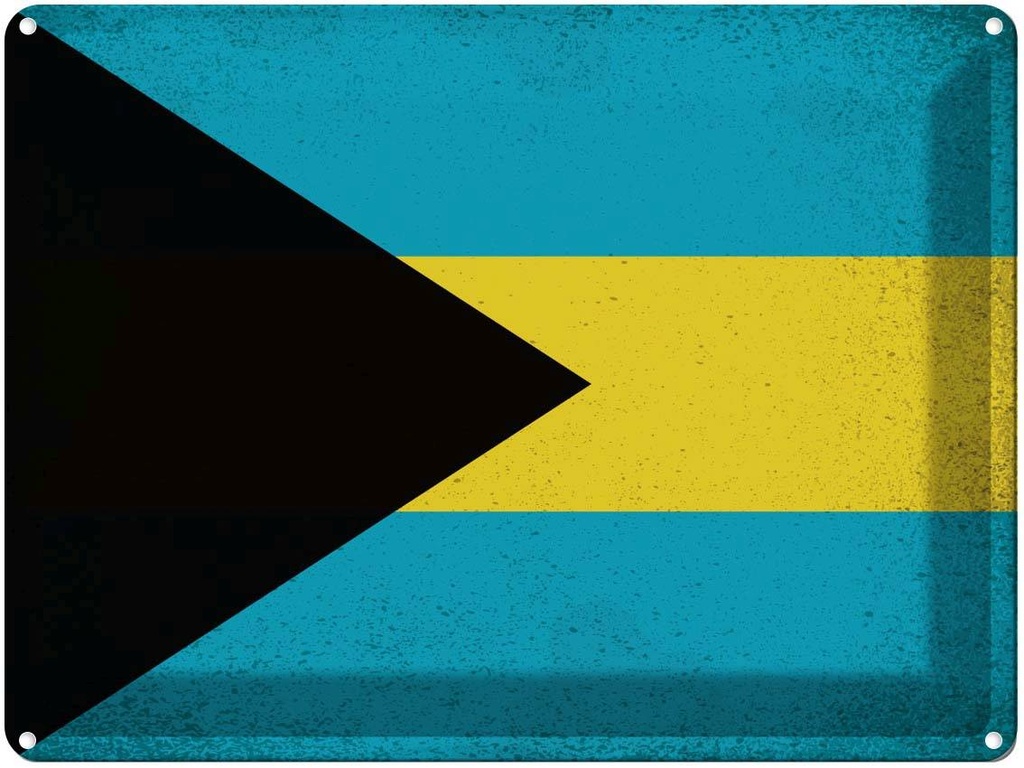 [LA-120267] Blechschild 30x40 cm Bahama Bahamas Flagge Fahne Wappen