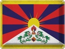 Blechschild 30x40 cm Tibet Flagge Fahne Wappen