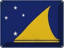 Blechschild 30x40 cm Tokelau Flagge Fahne Wappen