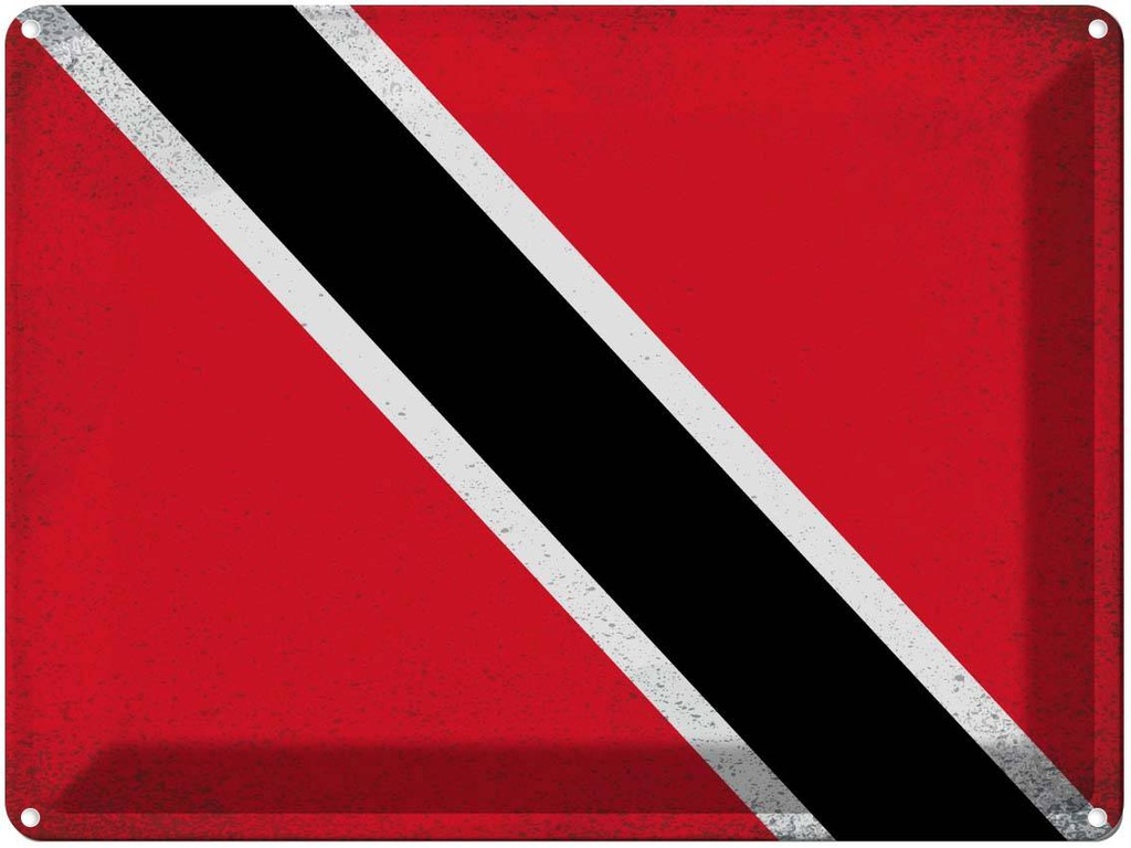 [LA-120272] Blechschild 30x40 cm Trinidad und Tobago Flagge Fahne Wappen