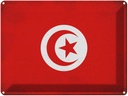Blechschild 30x40 cm Tunesien Tunisia Flagge Fahne Wappen