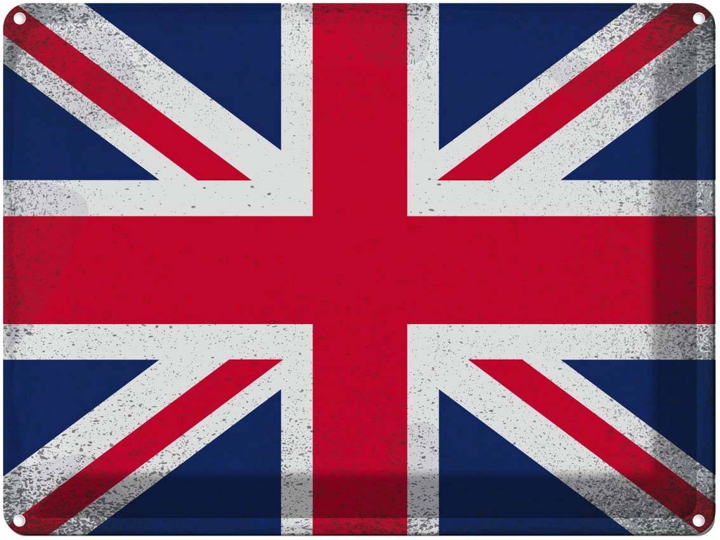 [LA-120280] Blechschild 30x40 cm Union Jack United Kingdom Vintag Flagge Fahne Wappen