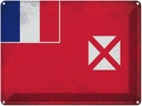 Blechschild 30x40 cm Wallis und Futuna Flagge Fahne Wappen