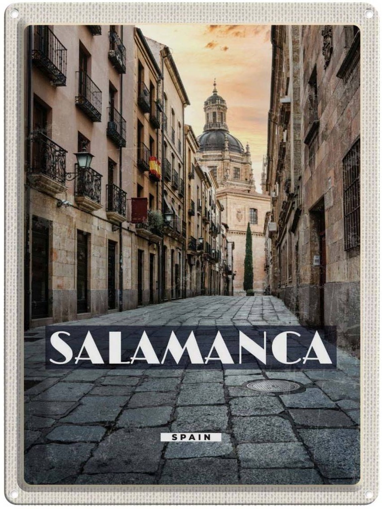 [LA-136402] Blechschild 40x30 cm Salamanca Spain Häuser Architektur Tourismus Bildmotiv Reisemotiv Abenteuer Reisen Europa Urlaub