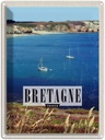 Blechschild 40x30 cm Bretagne FrancePoster Bildmotiv Reisemotiv Abenteuer Reisen Europa Urlaub