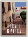 Blechschild 40x30 cm French Riviera Architektur Bildmotiv Reisemotiv Abenteuer Reisen Europa Urlaub Häuser
