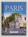 Blechschild 40x30 cm Paris France Architektur Bildmotiv Reisemotiv Abenteuer Reisen Straße Stadt Urlaub