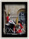 Blechschild 40x30 cm London England Soldat Pferd Bildmotiv Reisemotiv Abenteuer Reisen Urlaub