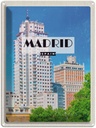 Blechschild 40x30 cm Madrid Spanien Häuser Architektur Hochhaus Bildmotiv Reisemotiv Abenteuer Reisen Europa Urlaub