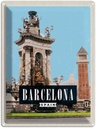 Blechschild 40x30 cm Barcelona Spanien Architektur Bild Bildmotiv Reisemotiv Abenteuer Reisen Urlaub Häuser