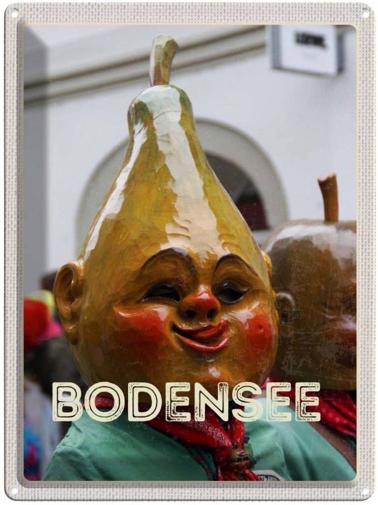 [LA-136716] Blechschild 40x30 cm Bodensee Deutschland Gemälde Bildmotiv Reisemotiv Abenteuer Reisen Urlaub