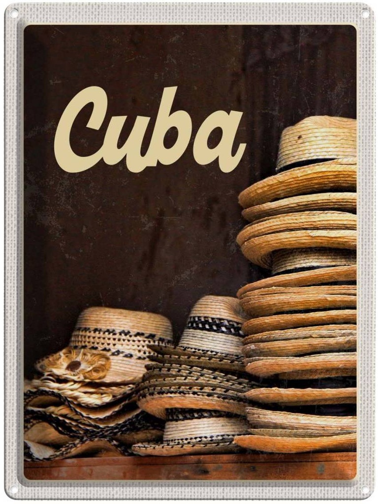 [LA-136738] Blechschild 40x30 cm Cuba Karibik HutFerien Bildmotiv Reisemotiv Abenteuer Reisen Amerika USA Urlaub