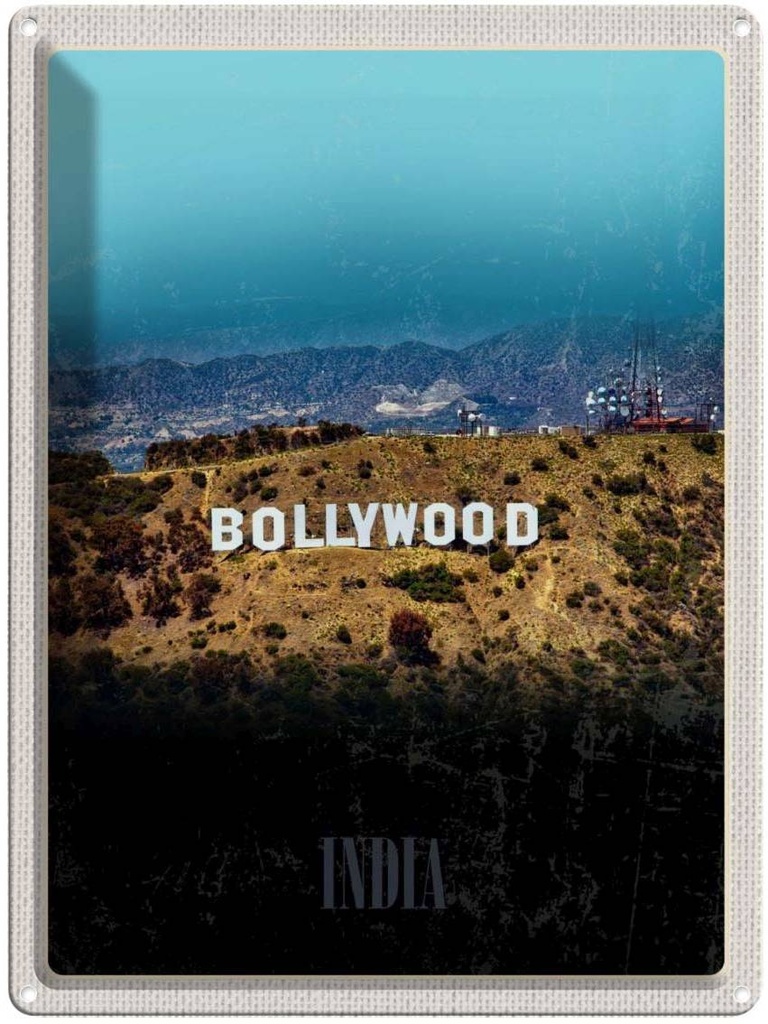 [LA-136772] Blechschild 40x30 cm Bollywood Indien Star indische Filme Bildmotiv Reisemotiv Abenteuer Reisen Urlaub