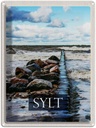 Blechschild 40x30 cm Sylt Insel Reisen Deutschland Urlaub Strand Meer Ebbe und Flut Bildmotiv Reisemotiv Abenteuer