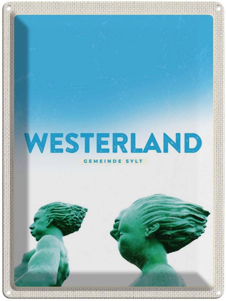 [LA-136970] Blechschild 40x30 cm WesterlandSylt Reisende Bildmotiv Reisemotiv Abenteuer Reisen Urlaub