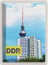 Blechschild 40x30 cm Berlin Trip Fernsehrturm DDR Bildmotiv Reisemotiv Abenteuer Reisen Deutschland Urlaub