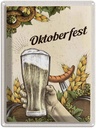 Blechschild 40x30 cm München Oktoberfest Brezel Bier Wurst Deutschland Feiern Party