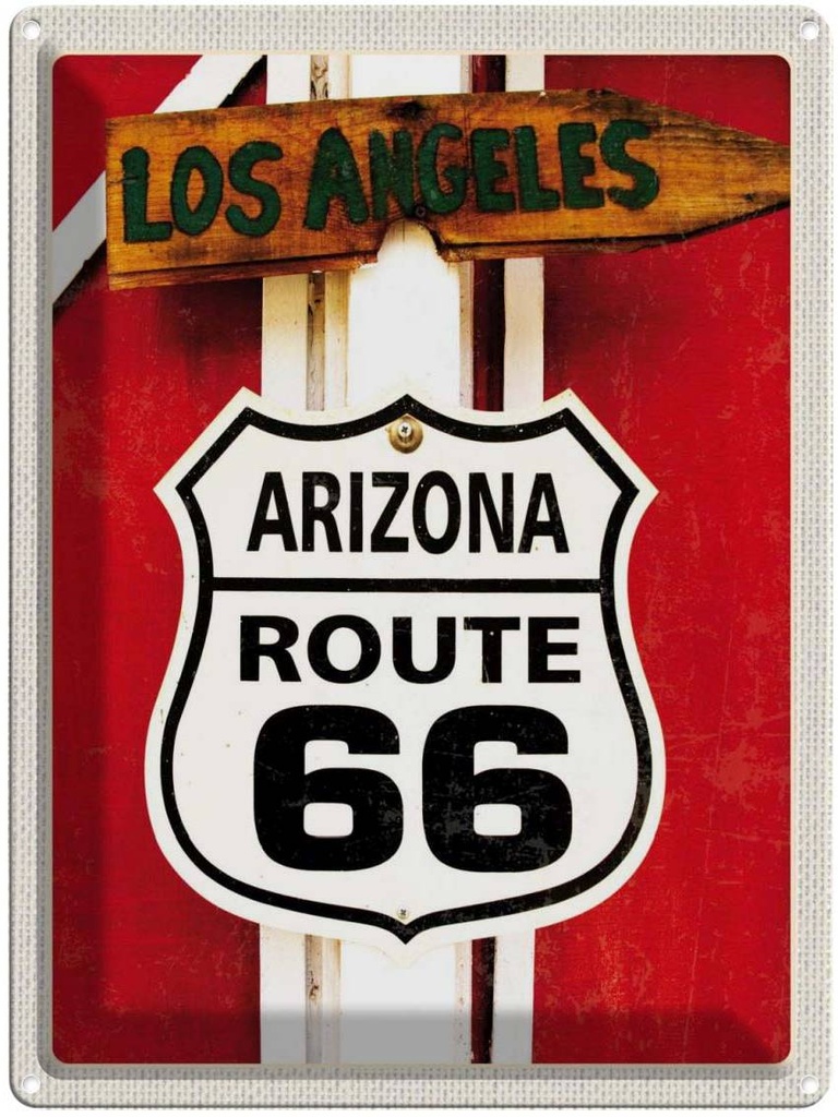 [LA-137142] Blechschild 40x30 cm USA Los Amerika Urlaub Angeles Arizoa Route 66 Bildmotiv Reisemotiv Abenteuer Reisen