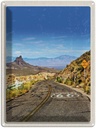 Blechschild 40x30 cm USA Route Amerika Urlaub 66 US Straße Gebirge Bildmotiv Reisemotiv Abenteuer Reisen