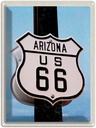 Blechschild 40x30 cm Amerika USA Urlaub Route 66 Arizona Straße Bildmotiv Reisemotiv Abenteuer Reisen
