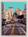 Blechschild 40x30 cm San Francisco USA Urlaub Stadt Straße Straßenbahn Bildmotiv Reisemotiv Abenteuer Reisen Amerika