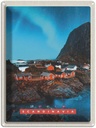 Blechschild 40x30 cm SkandinawienMeer Gebirge Bildmotiv Reisemotiv Abenteuer Reisen Europa Urlaub