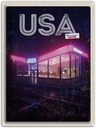 Blechschild 40x30 cm Amerika Diner USA Urlaub American Restaurant Fast Food Bildmotiv Reisemotiv Abenteuer Reisen