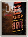 Blechschild 40x30 cm Amerika USA Urlaub American Diner Bar Shop feiern Bildmotiv Reisemotiv Abenteuer Reisen