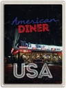 Blechschild 40x30 cm USA Diner Urlaub Restaurant Lunch Dinner Bildmotiv Reisemotiv Abenteuer Reisen Amerika