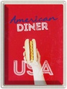 Blechschild 40x30 cm Amerika USA Reisen Urlaub Hot Dog Fast Food Gericht Bildmotiv Reisemotiv Abenteuer