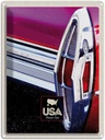 Blechschild 40x30 cm Amerika Oldtimer USA Urlaub Dream Cars rot Bildmotiv Reisemotiv Abenteuer Reisen