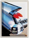 Blechschild 40x30 cm Amerika Oldtimer Urlaub Lichter weiß Bildmotiv Reisemotiv Abenteuer Reisen USA