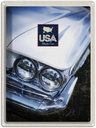 Blechschild 40x30 cm Amerika Oldtimer USA Urlaub weiß Dream Cars Bildmotiv Reisemotiv Abenteuer Reisen