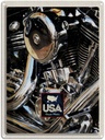 Blechschild 40x30 cm Amerika Oldtimer USA Urlaub silber Motor 90er Bildmotiv Reisemotiv Abenteuer Reisen