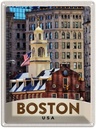 Blechschild 40x30 cm Amerika USA Urlaub Boston Architektur Bildmotiv Reisemotiv Abenteuer Reisen