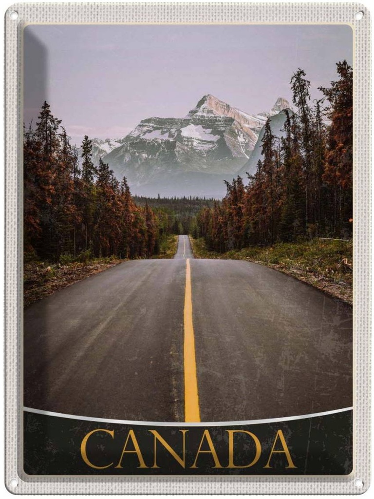 [LA-137324] Blechschild 40x30 cm California Amerika USA Urlaub Wald Gebirge Bildmotiv Reisemotiv Abenteuer Reisen