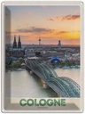 Blechschild 40x30 cm Köln Deutschlan Urlaub Stadttrip Dom Brücke Bildmotiv Reisemotiv Abenteuer Reisen Deutschland