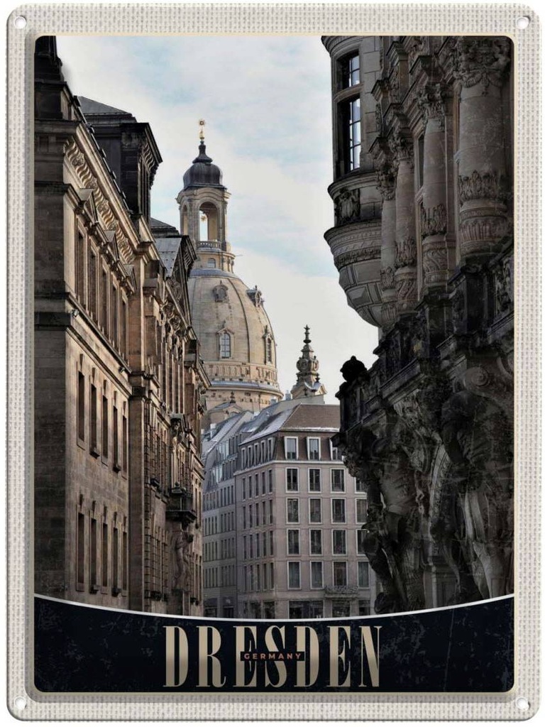 [LA-137335] Blechschild 40x30 cm Dresden Deutschland Architektur Bildmotiv Reisemotiv Abenteuer Reisen Urlaub