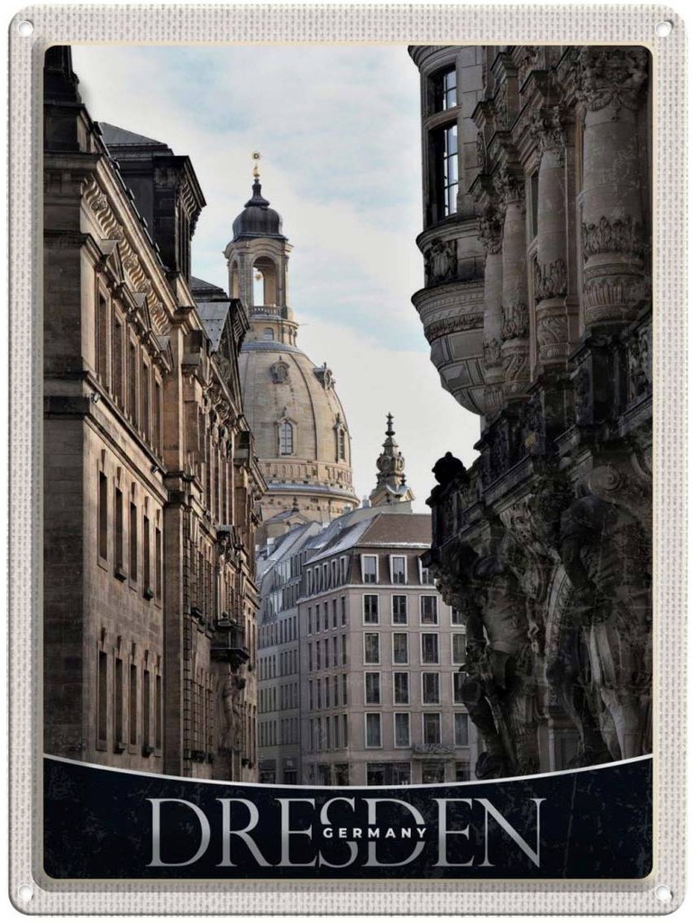 [LA-137336] Blechschild 40x30 cm Dresden Deutschland Architektur Bildmotiv Reisemotiv Abenteuer Reisen Urlaub