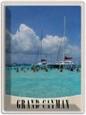 Blechschild 40x30 cm Grand Cayman Amerika USA Urlaub Insel Yacht Bildmotiv Reisemotiv Abenteuer Reisen Europa