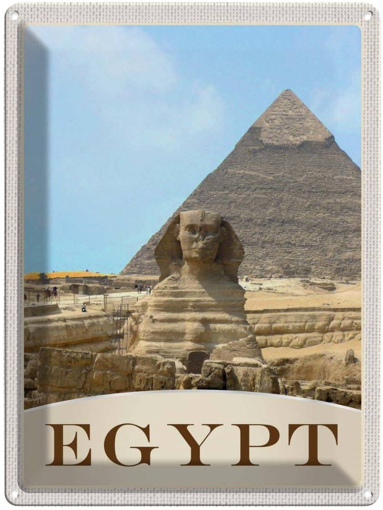 [LA-137356] Blechschild 40x30 cm Ägypten Afrika Pyramide Wüste Bildmotiv Reisemotiv Abenteuer Reisen Urlaub