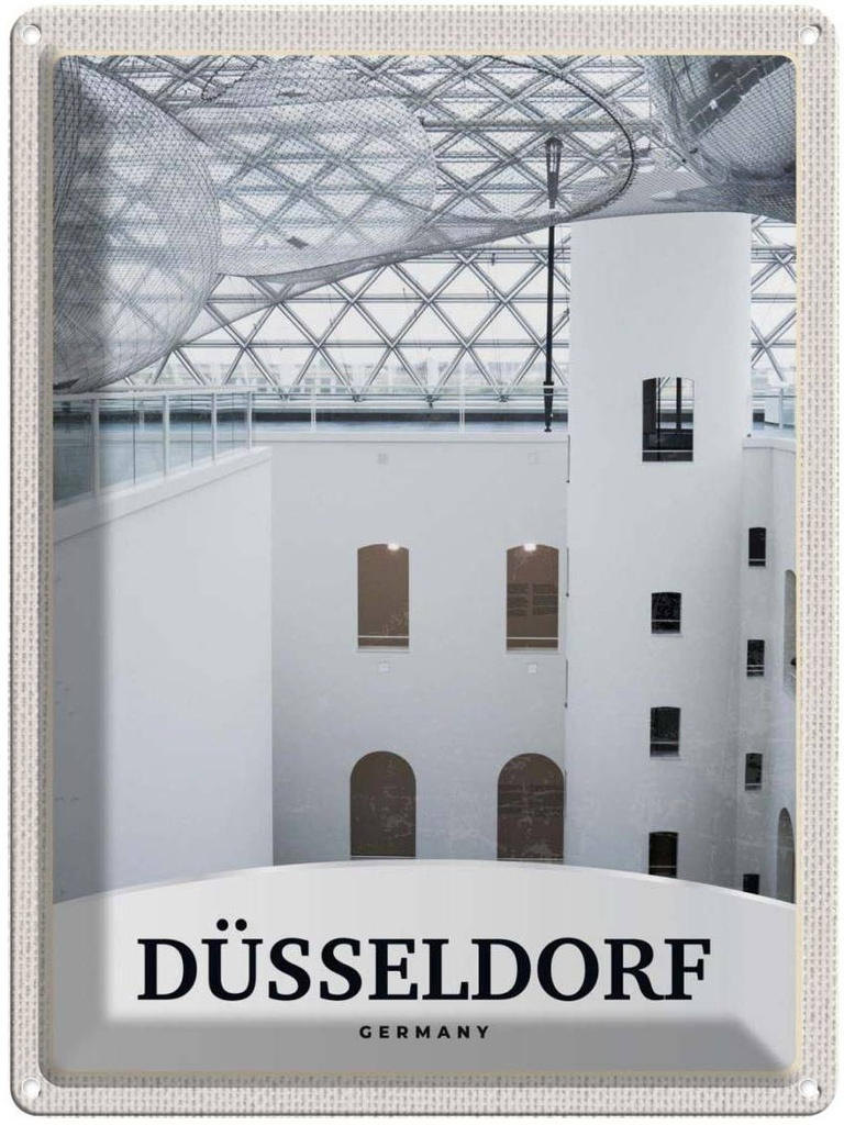 [LA-137360] Blechschild 40x30 cm Düsseldorf Deutschland Architektur Bildmotiv Reisemotiv Abenteuer Reisen Urlaub
