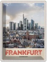 Blechschild 40x30 cm Frankfurt Stadt Hochhäuser Altstadt Bildmotiv Reisemotiv Abenteuer Reisen Deutschland Urlaub