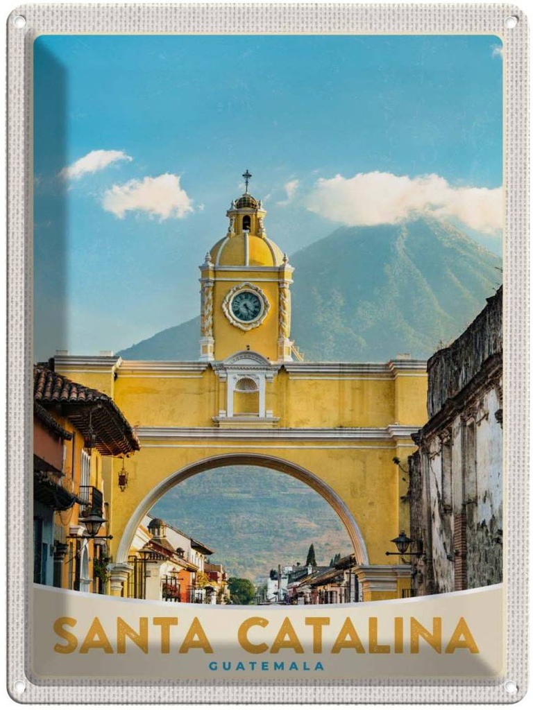 [LA-137384] Blechschild 40x30 cm Santa Catalina USA Urlaub Insel Karlifornien Trip Bildmotiv Reisemotiv Abenteuer Reisen Amerika