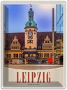 Blechschild 40x30 cm Leipzig Deutschland Häuser Architektur Kirche Bildmotiv Reisemotiv Abenteuer Reisen Europa Urlaub