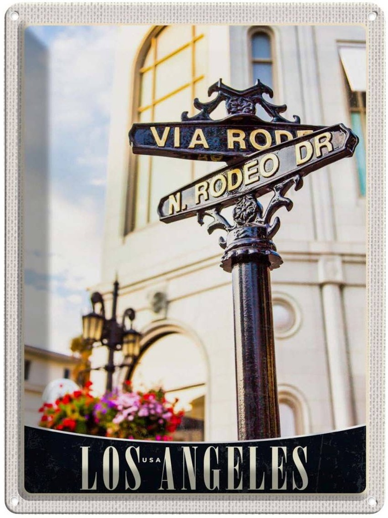 [LA-137402] Blechschild 40x30 cm Los Angeles USA Urlaub Amerika Trip Bildmotiv Reisemotiv Abenteuer Reisen